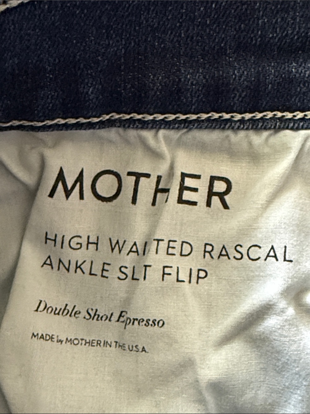 Mother sz 30 Rascal Ankle Slit Flip Double Shot espresso Blue Denim Jeans - Picture 8 of 8